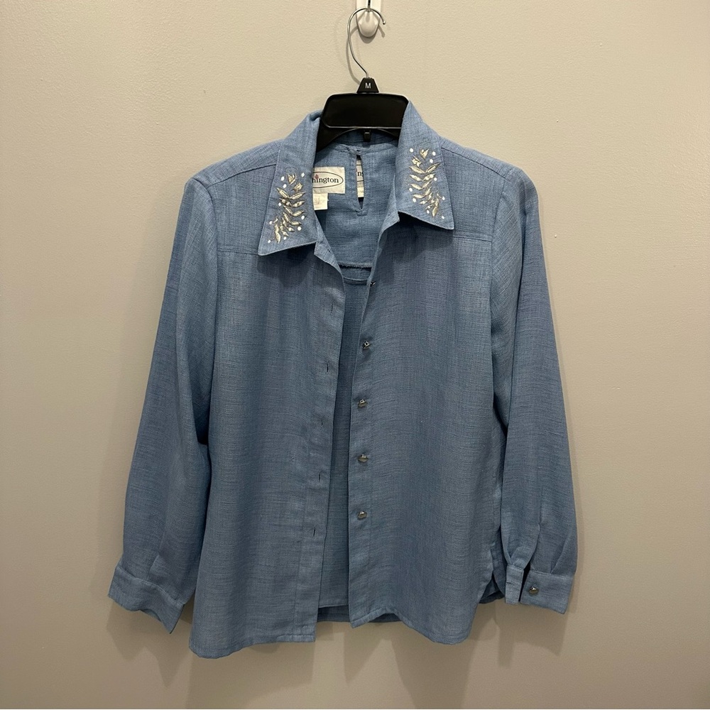 Vintage Patchington Two Piece Blouse set. Women’s XS.